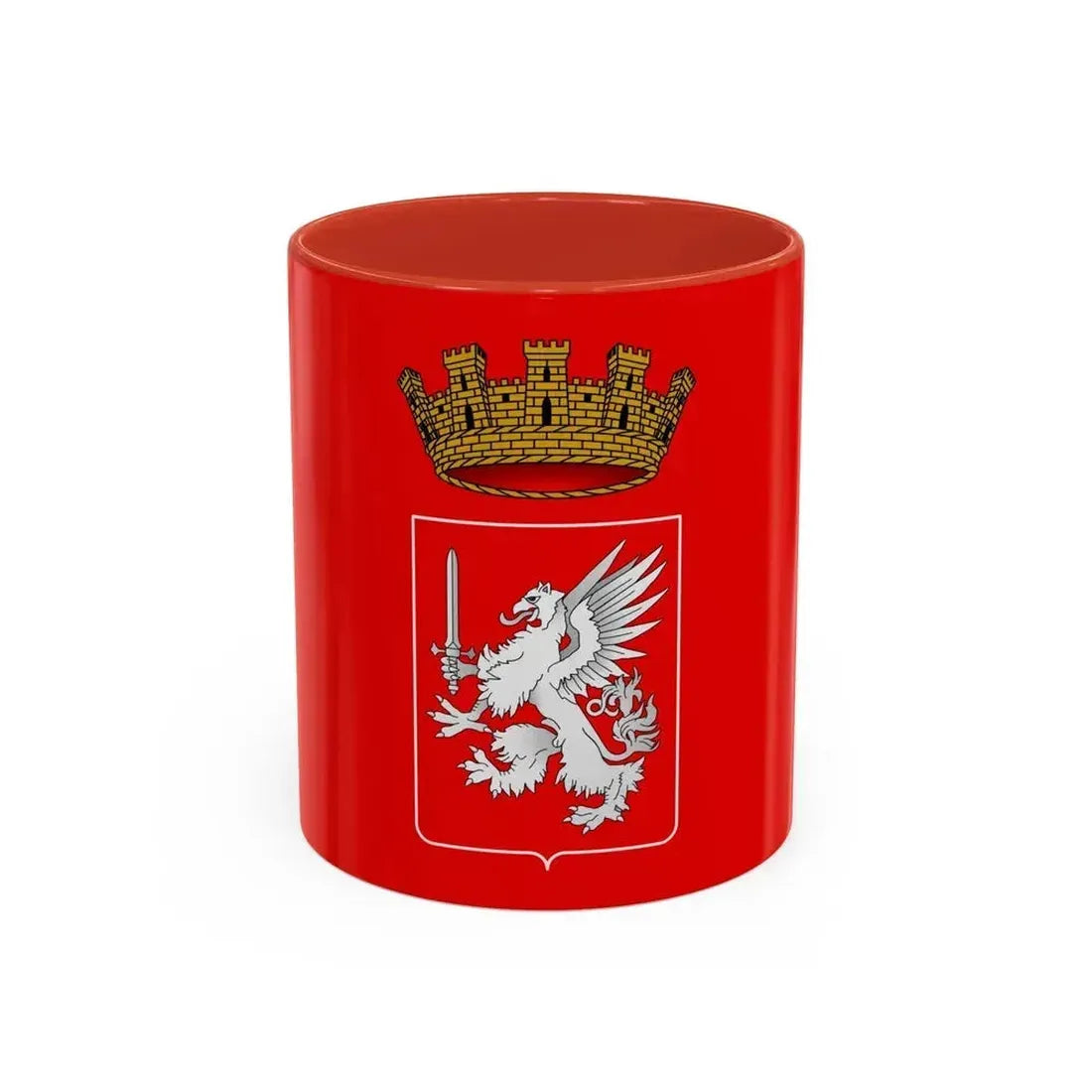 Flag of Grosseto Italy - Accent Coffee Mug 11oz Red - Go Mug Yourself