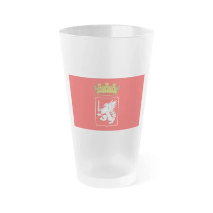 Flag of Grosseto Italy - Frosted Pint Glass 16oz 16oz Frosted - Go Mug Yourself