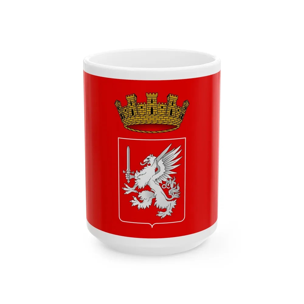 Flag of Grosseto Italy - White Coffee Mug-15oz-Go Mug Yourself