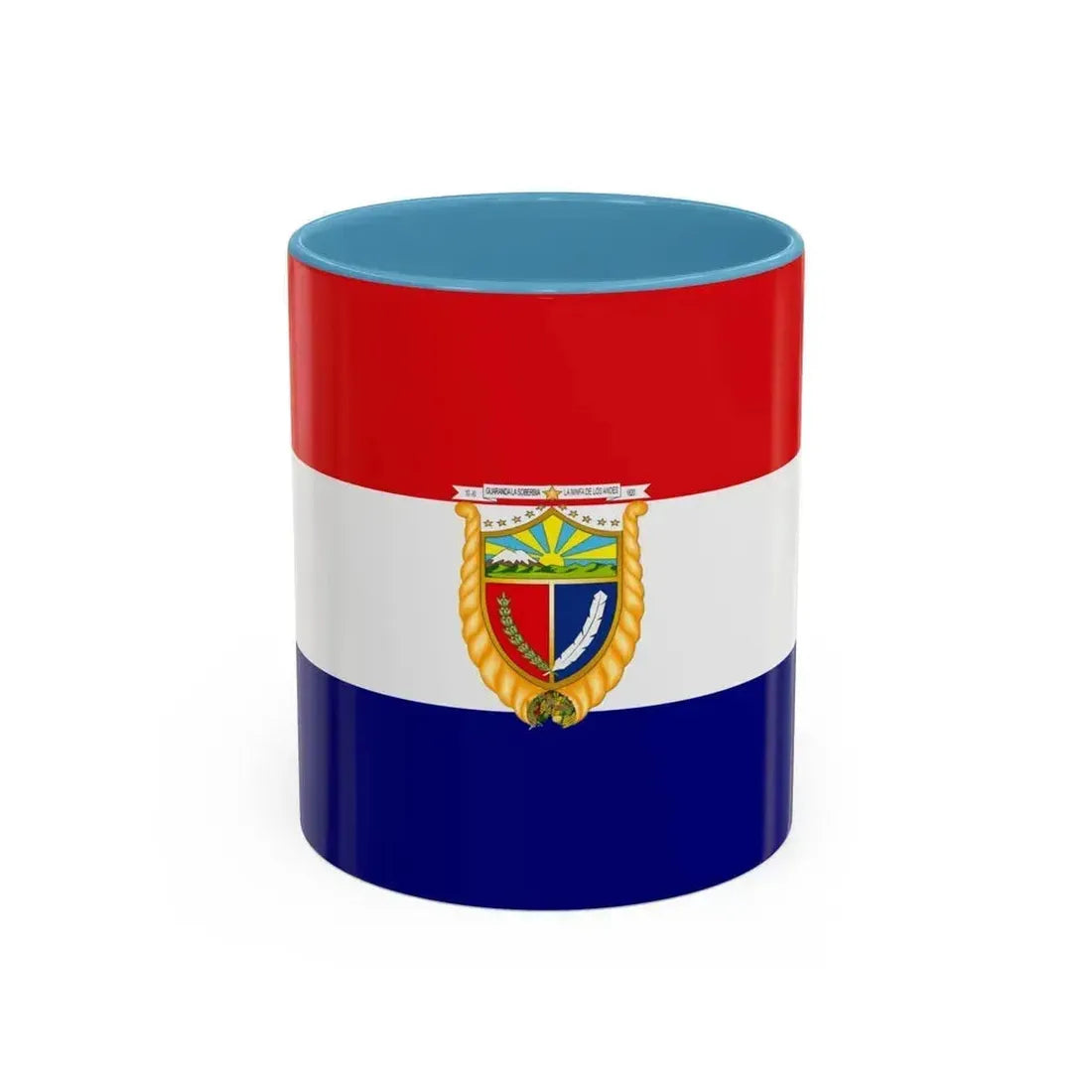Flag of Guaranda Ecuador - Accent Coffee Mug 11oz Light Blue - Go Mug Yourself