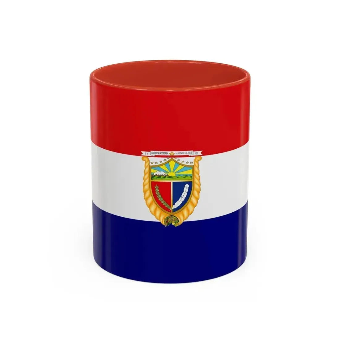 Flag of Guaranda Ecuador - Accent Coffee Mug 11oz Red - Go Mug Yourself
