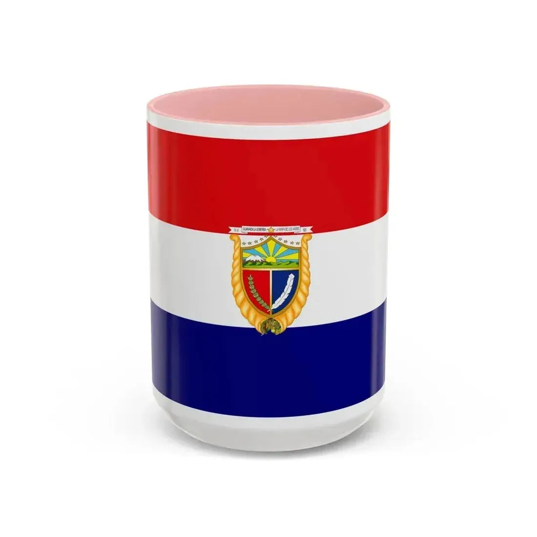 Flag of Guaranda Ecuador - Accent Coffee Mug 15oz Pink - Go Mug Yourself