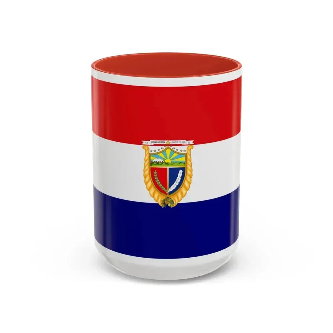 Flag of Guaranda Ecuador - Accent Coffee Mug 15oz Red - Go Mug Yourself