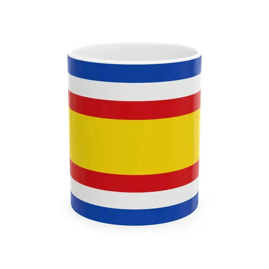 Flag of Guatemala 1858-1871 (Guatemala) White Coffee Mug 11oz - Go Mug Yourself