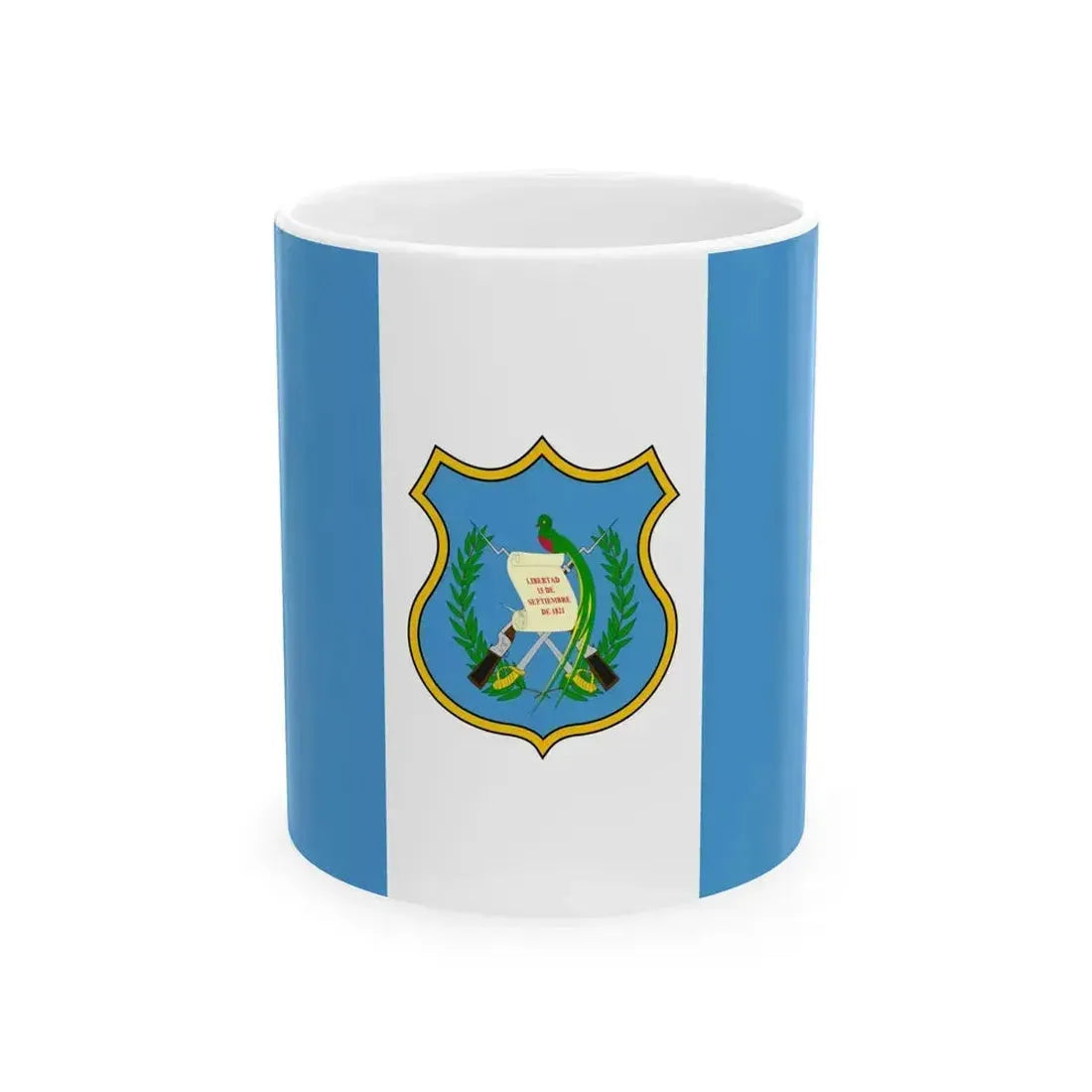 Flag of Guatemala 1924 (Guatemala) White Coffee Mug 11oz - Go Mug Yourself