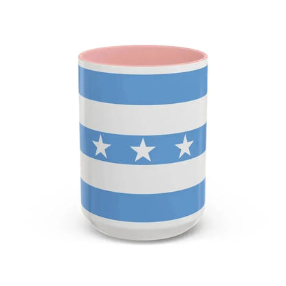 Flag of Guayaquil Ecuador - Accent Coffee Mug 15oz Pink - Go Mug Yourself