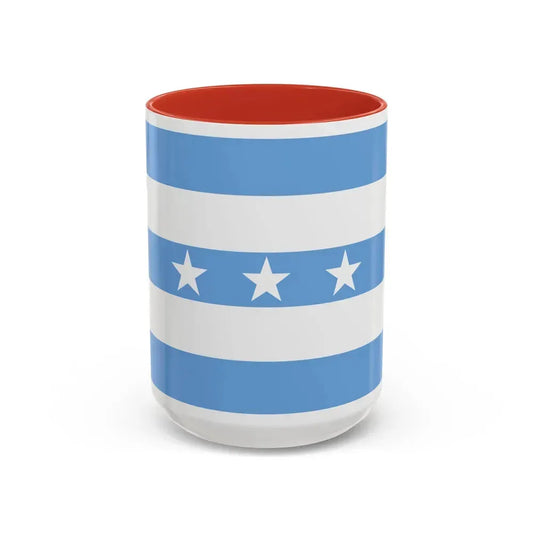Flag of Guayaquil Ecuador - Accent Coffee Mug 15oz Red - Go Mug Yourself