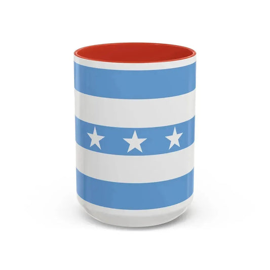 Flag of Guayaquil Ecuador - Accent Coffee Mug 15oz Red - Go Mug Yourself