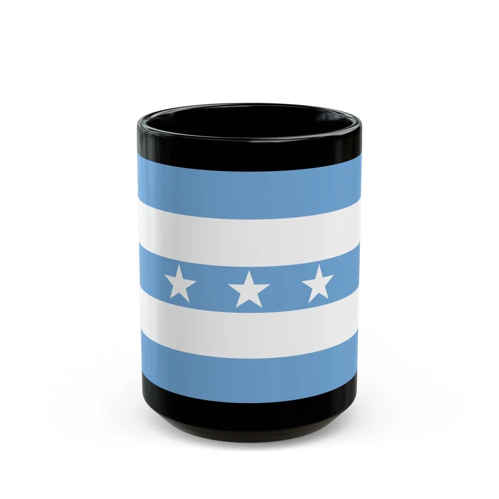 Flag of Guayaquil Ecuador - Black Coffee Mug-15oz-Go Mug Yourself