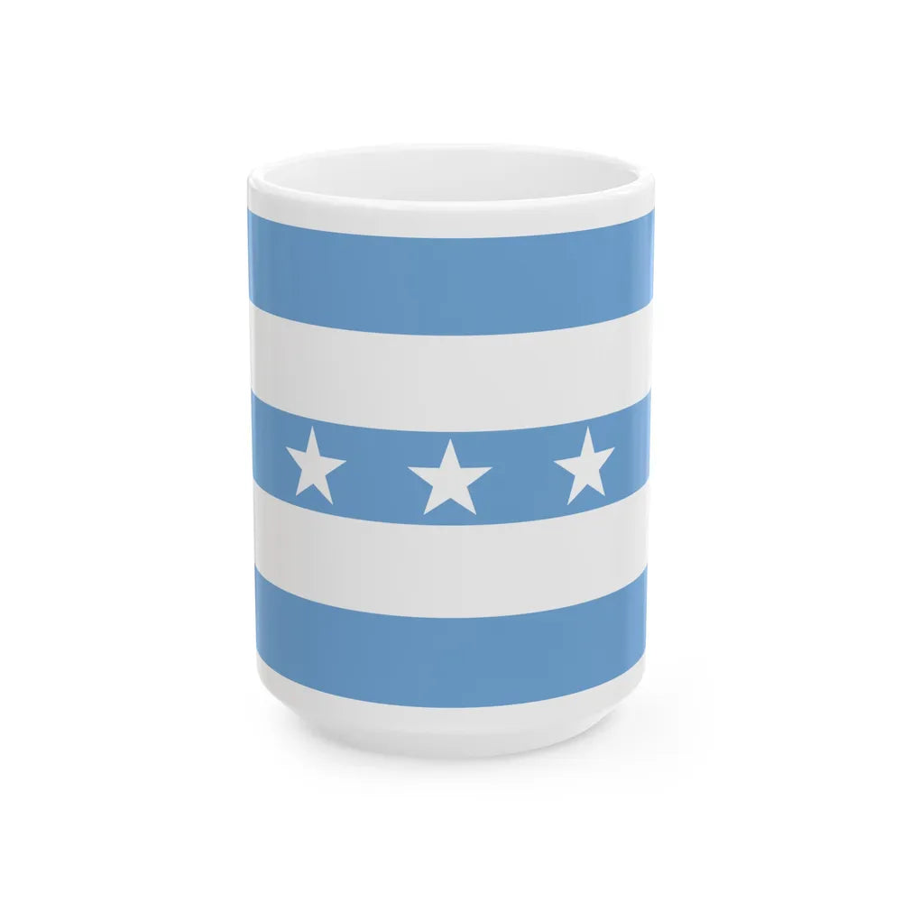 Flag of Guayaquil Ecuador - White Coffee Mug-15oz-Go Mug Yourself