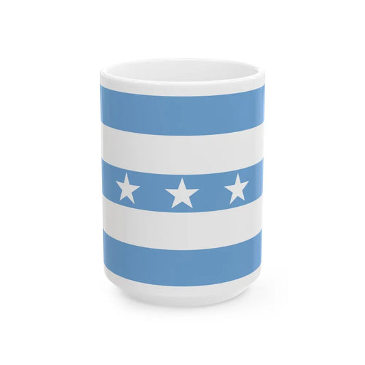 Flag of Guayaquil Ecuador - White Coffee Mug-15oz-Go Mug Yourself