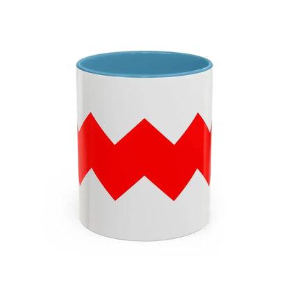 Flag of Gudja Malta - Accent Coffee Mug 11oz Light Blue - Go Mug Yourself