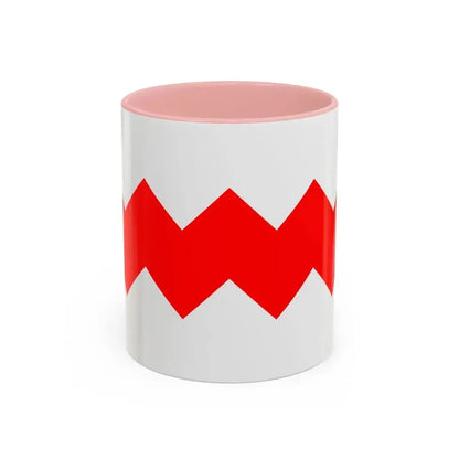 Flag of Gudja Malta - Accent Coffee Mug 11oz Pink - Go Mug Yourself