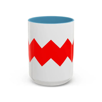 Flag of Gudja Malta - Accent Coffee Mug 15oz Light Blue - Go Mug Yourself
