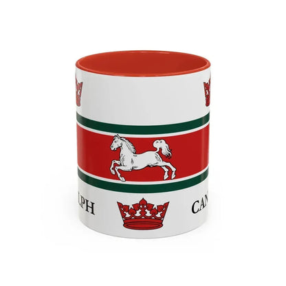 Flag of Guelph Canada - Accent Coffee Mug 11oz Red - Go Mug Yourself