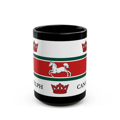 Flag of Guelph Canada - Black Coffee Mug-15oz-Go Mug Yourself