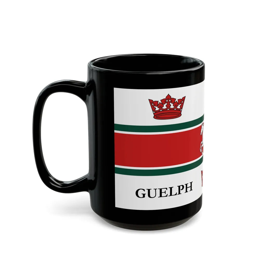 Flag of Guelph Canada - Black Coffee Mug-Go Mug Yourself