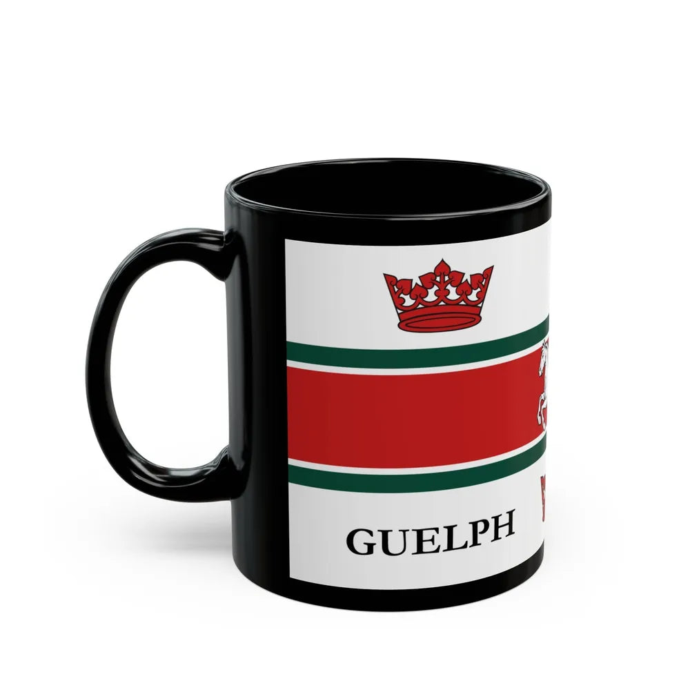 Flag of Guelph Canada - Black Coffee Mug-Go Mug Yourself