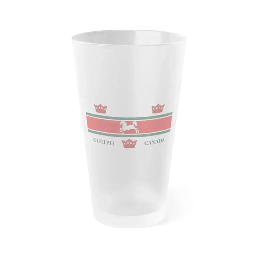 Flag of Guelph Canada - Frosted Pint Glass 16oz 16oz Frosted - Go Mug Yourself