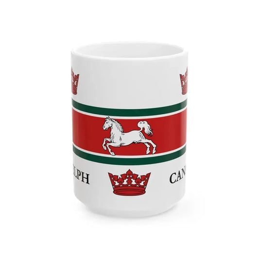 Flag of Guelph Canada - White Coffee Mug 15oz - Go Mug Yourself