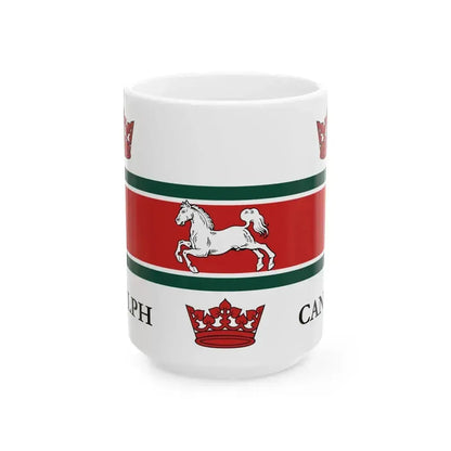 Flag of Guelph (Canada) White Coffee Mug 15oz - Go Mug Yourself