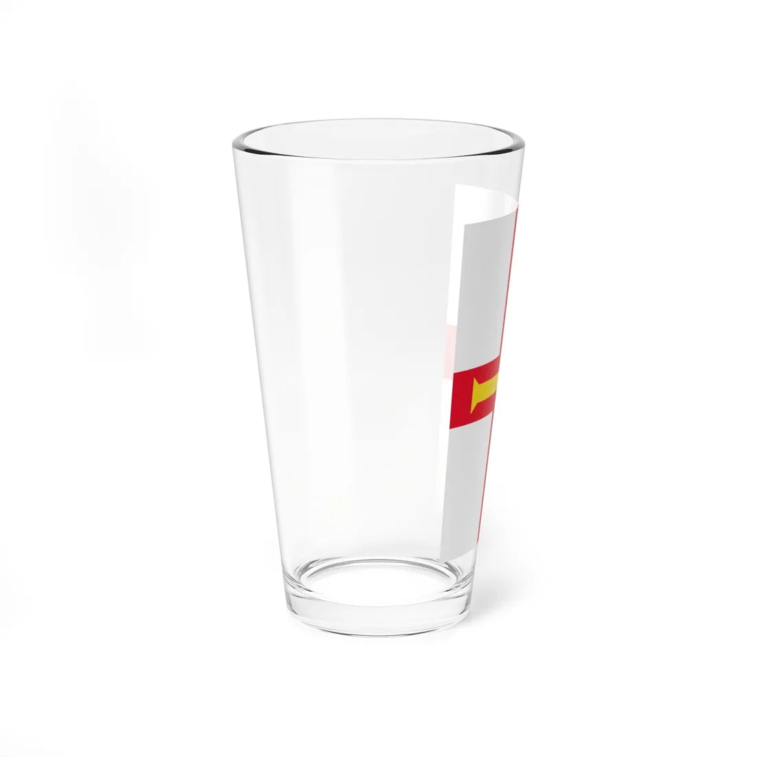 Flag of Guernsey vertical (United Kingdom) Pint Glass 16oz - Go Mug Yourself