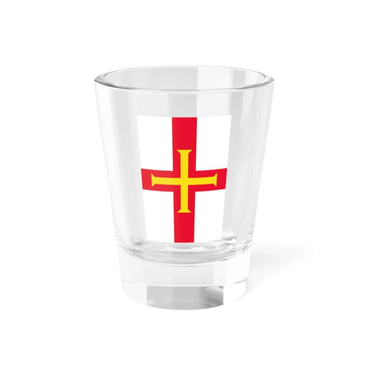 Flag of Guernsey vertical (United Kingdom) Shot Glass 1.5oz 1.5oz - Go Mug Yourself