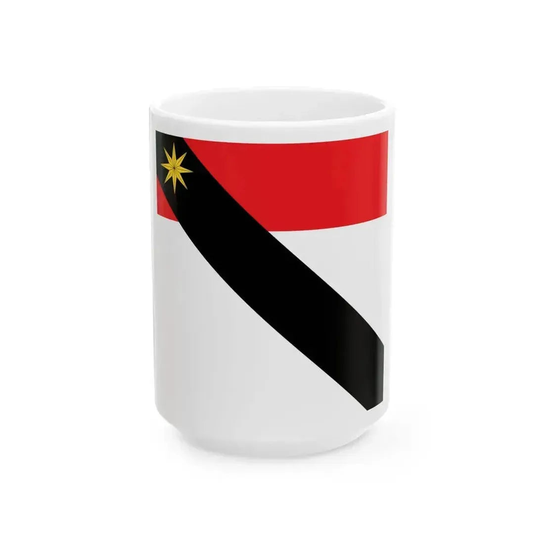 Flag of Guillaume de Challant (France) White Coffee Mug 15oz - Go Mug Yourself