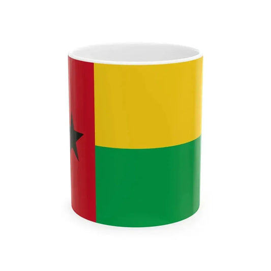 Flag of Guinea-Bissau 3-2 (Guinea) White Coffee Mug 11oz - Go Mug Yourself