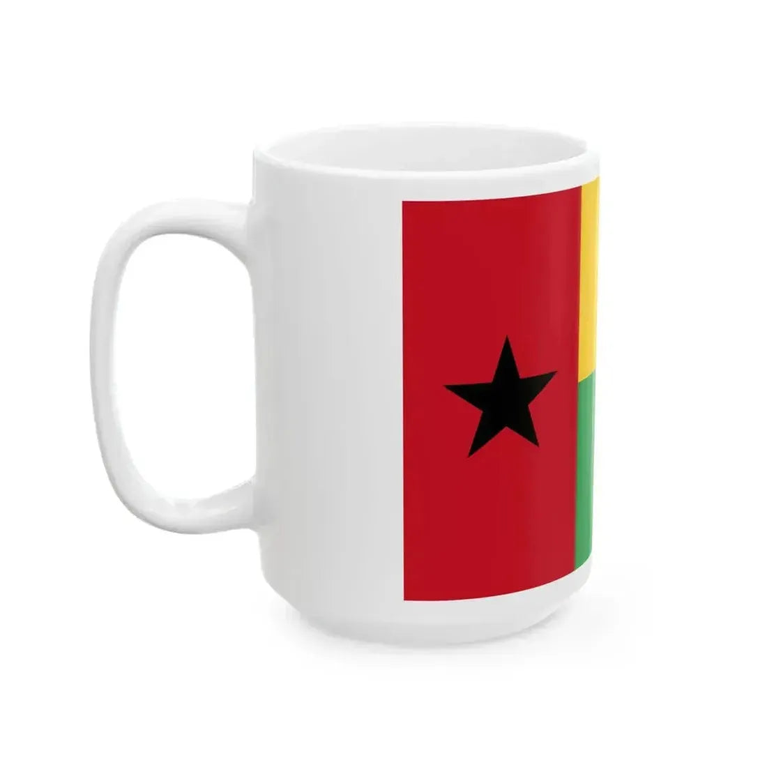 Flag of Guinea-Bissau 3-2 (Guinea) White Coffee Mug - Go Mug Yourself