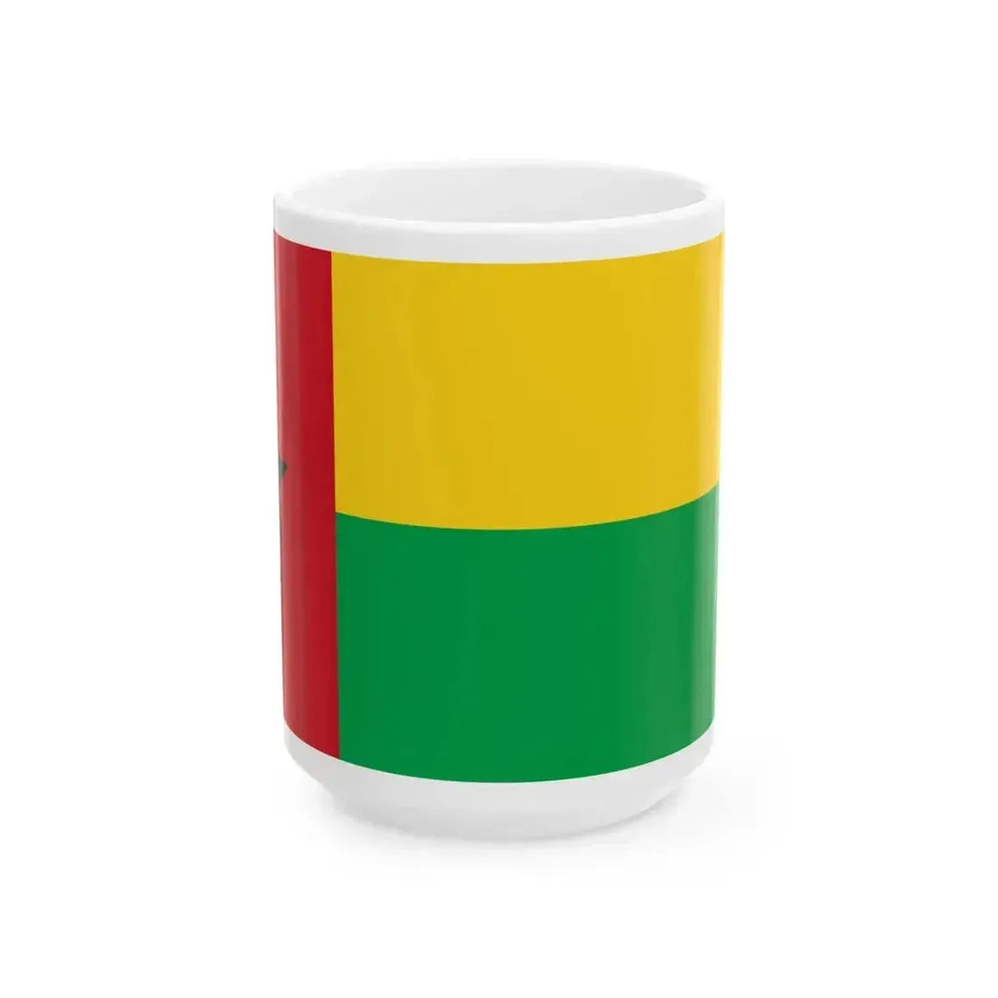 Flag of Guinea-Bissau (Guinea) White Coffee Mug 15oz - Go Mug Yourself