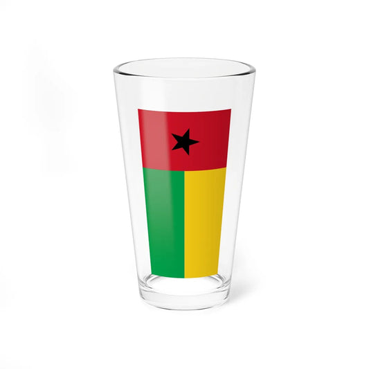 Flag of Guinea-Bissau vertical (Guinea) Pint Glass 16oz 16oz - Go Mug Yourself