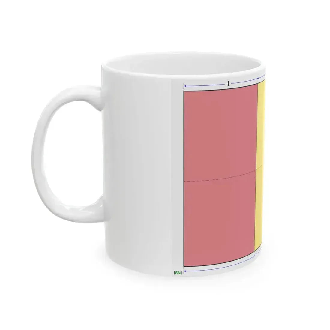 Flag of Guinea construction sheet (Guinea) White Coffee Mug - Go Mug Yourself