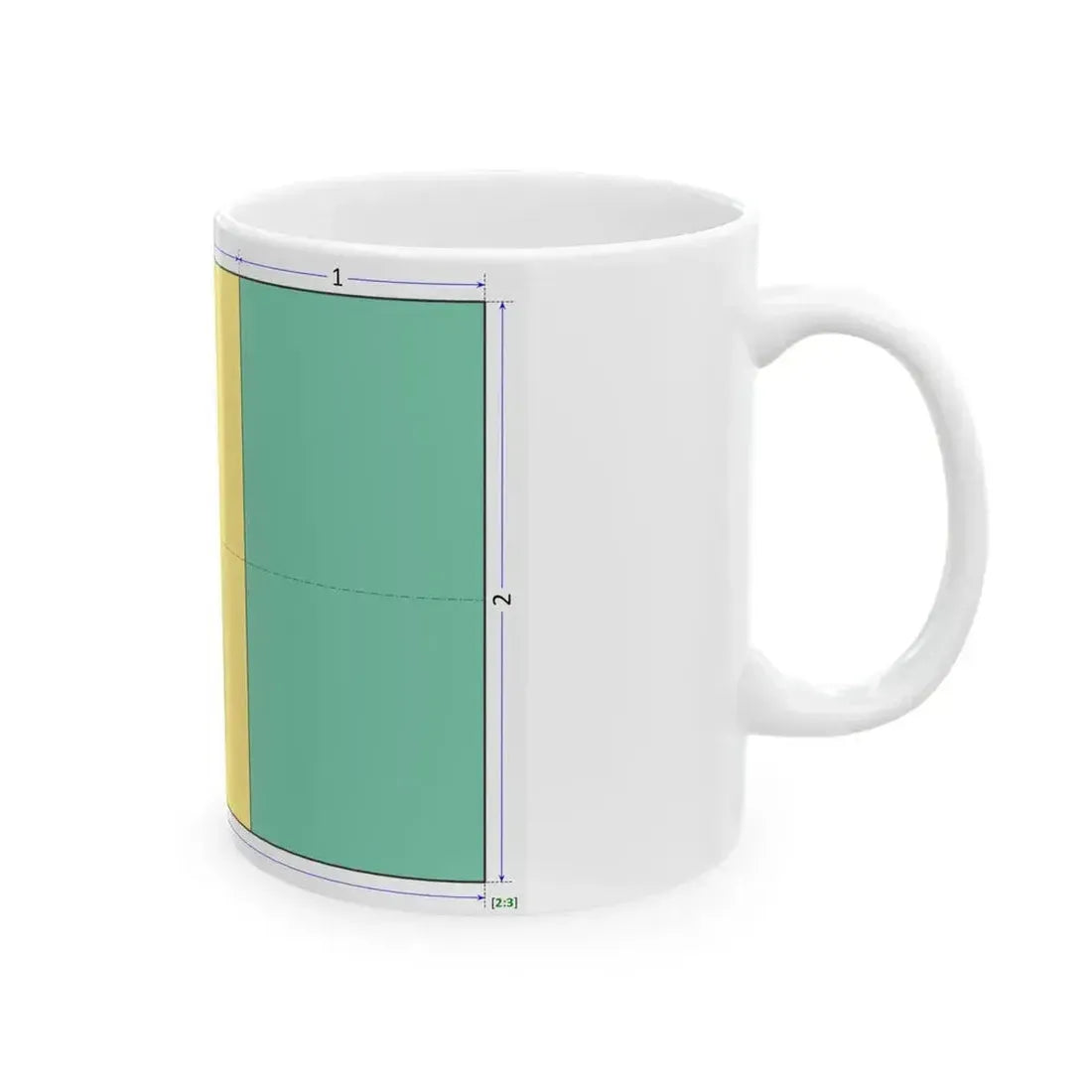 Flag of Guinea construction sheet (Guinea) White Coffee Mug - Go Mug Yourself