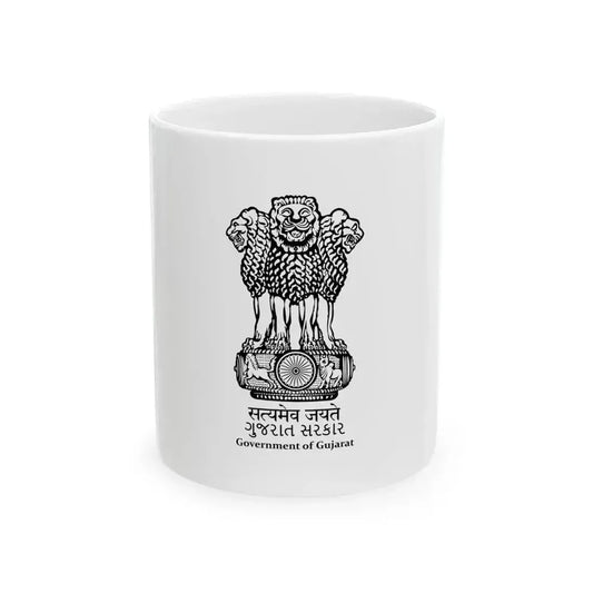Flag of Gujarat (India) White Coffee Mug 11oz - Go Mug Yourself