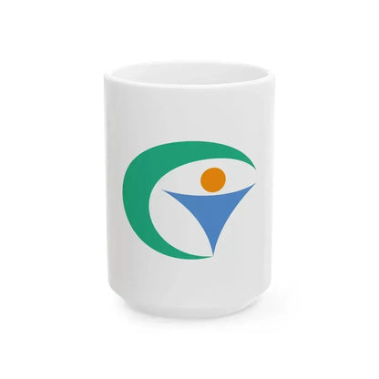 Flag of Gujo Gifu (Japan) White Coffee Mug 15oz - Go Mug Yourself