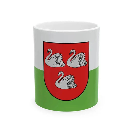Flag of Gulbenes novads (Latvia) White Coffee Mug 11oz - Go Mug Yourself