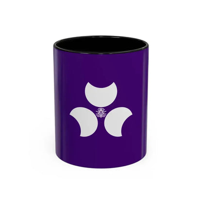 Flag of Gunma Prefecture Japan - Accent Coffee Mug 11oz Black - Go Mug Yourself