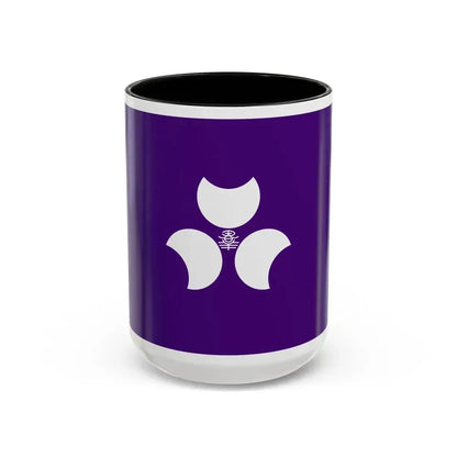 Flag of Gunma Prefecture Japan - Accent Coffee Mug 15oz Black - Go Mug Yourself