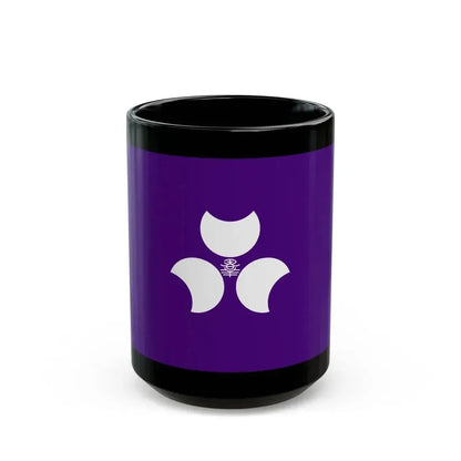 Flag of Gunma Prefecture Japan - Black Coffee Mug 15oz - Go Mug Yourself