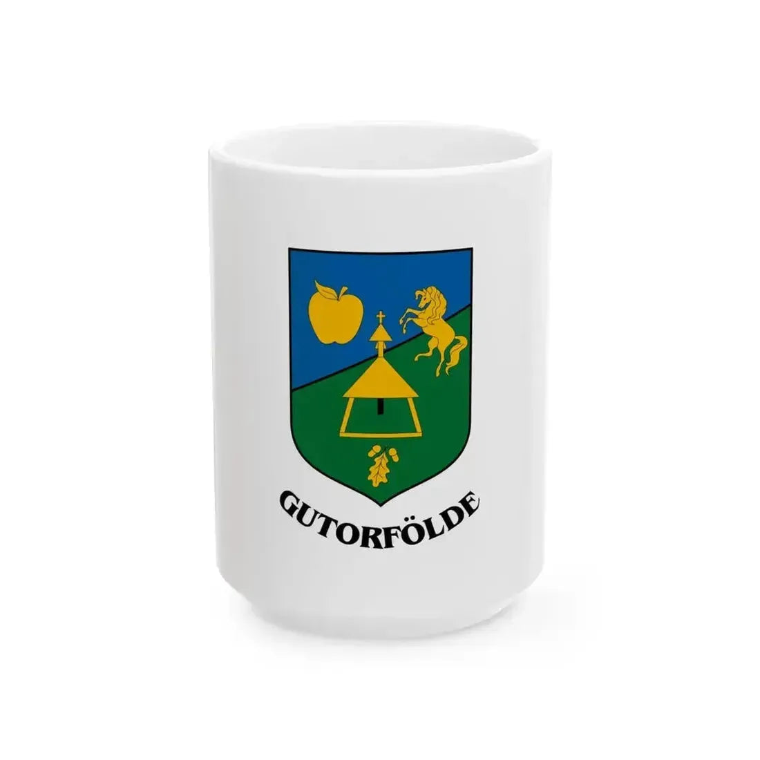 Flag of Gutorfolde (Hungary) White Coffee Mug 15oz - Go Mug Yourself