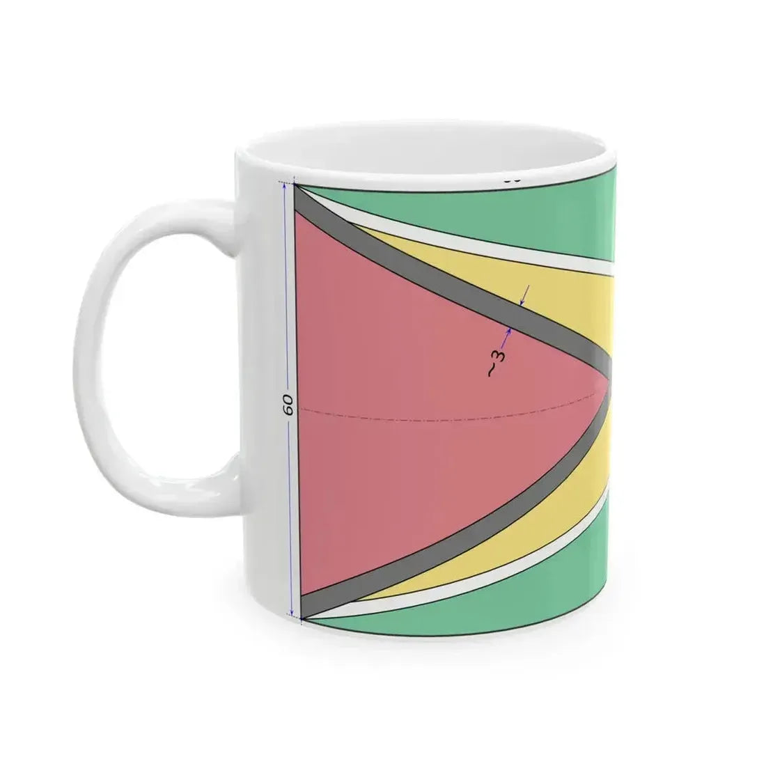 Flag of Guyana 1-2 construction sheet (Guyana) White Coffee Mug - Go Mug Yourself