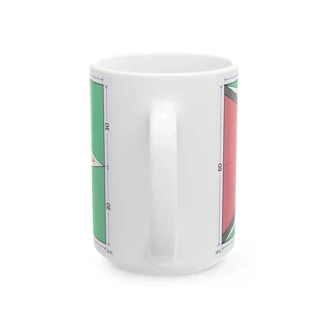 Flag of Guyana 1-2 construction sheet (Guyana) White Coffee Mug - Go Mug Yourself