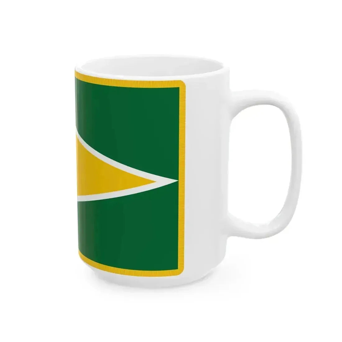 Flag of Guyana fringed (Guyana) White Coffee Mug - Go Mug Yourself