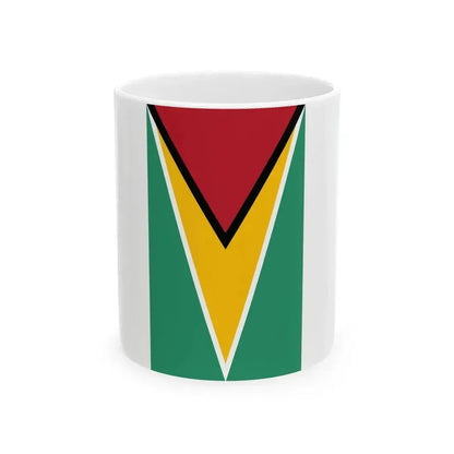 Flag of Guyana vertical (Guyana) White Coffee Mug 11oz - Go Mug Yourself