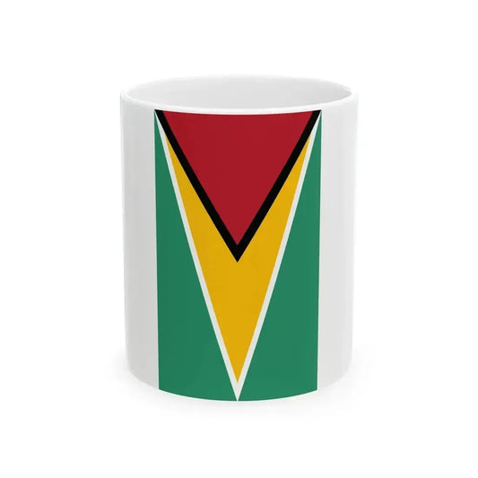 Flag of Guyana vertical (Guyana) White Coffee Mug 11oz - Go Mug Yourself