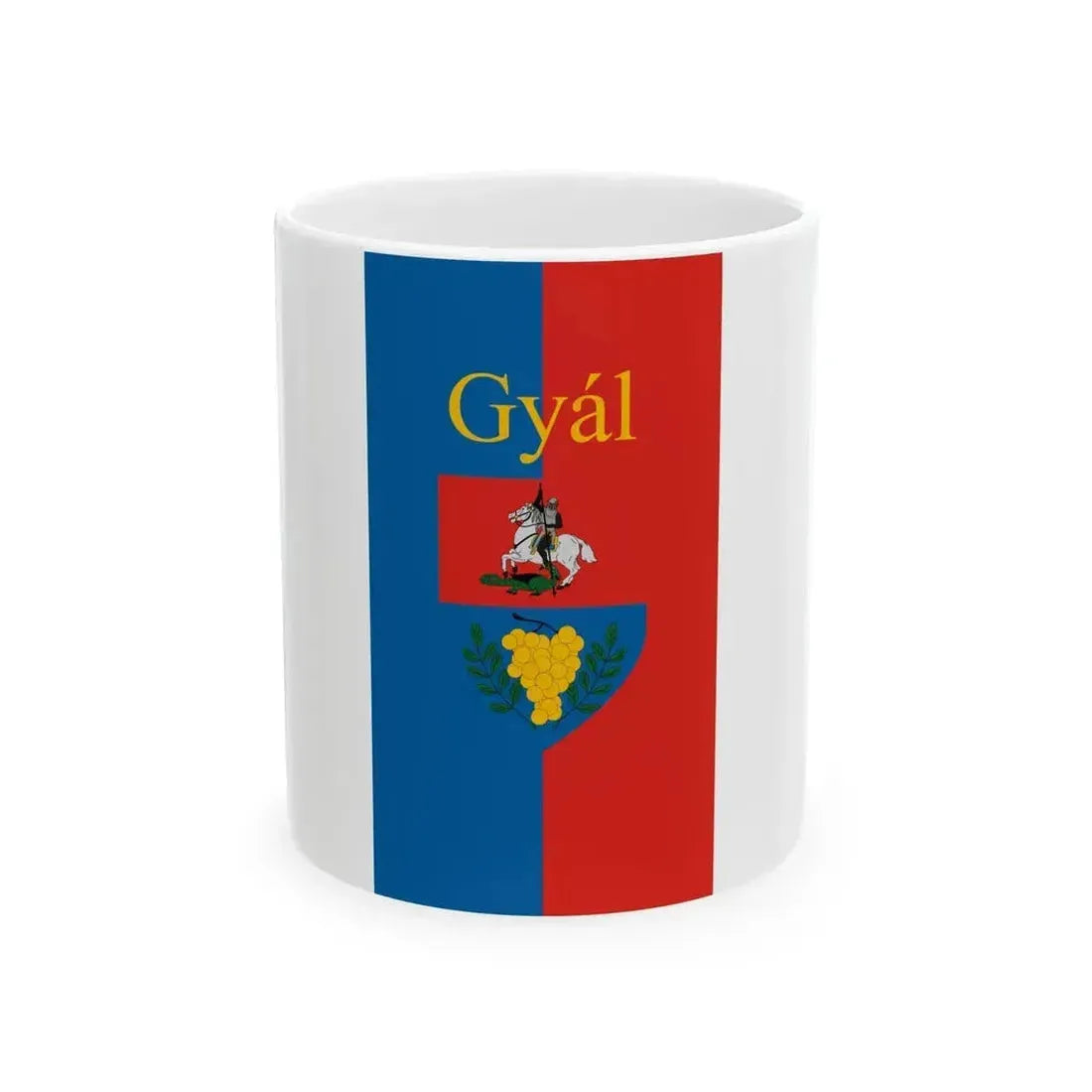 Flag of Gyal vertical (Hungary) White Coffee Mug 11oz - Go Mug Yourself