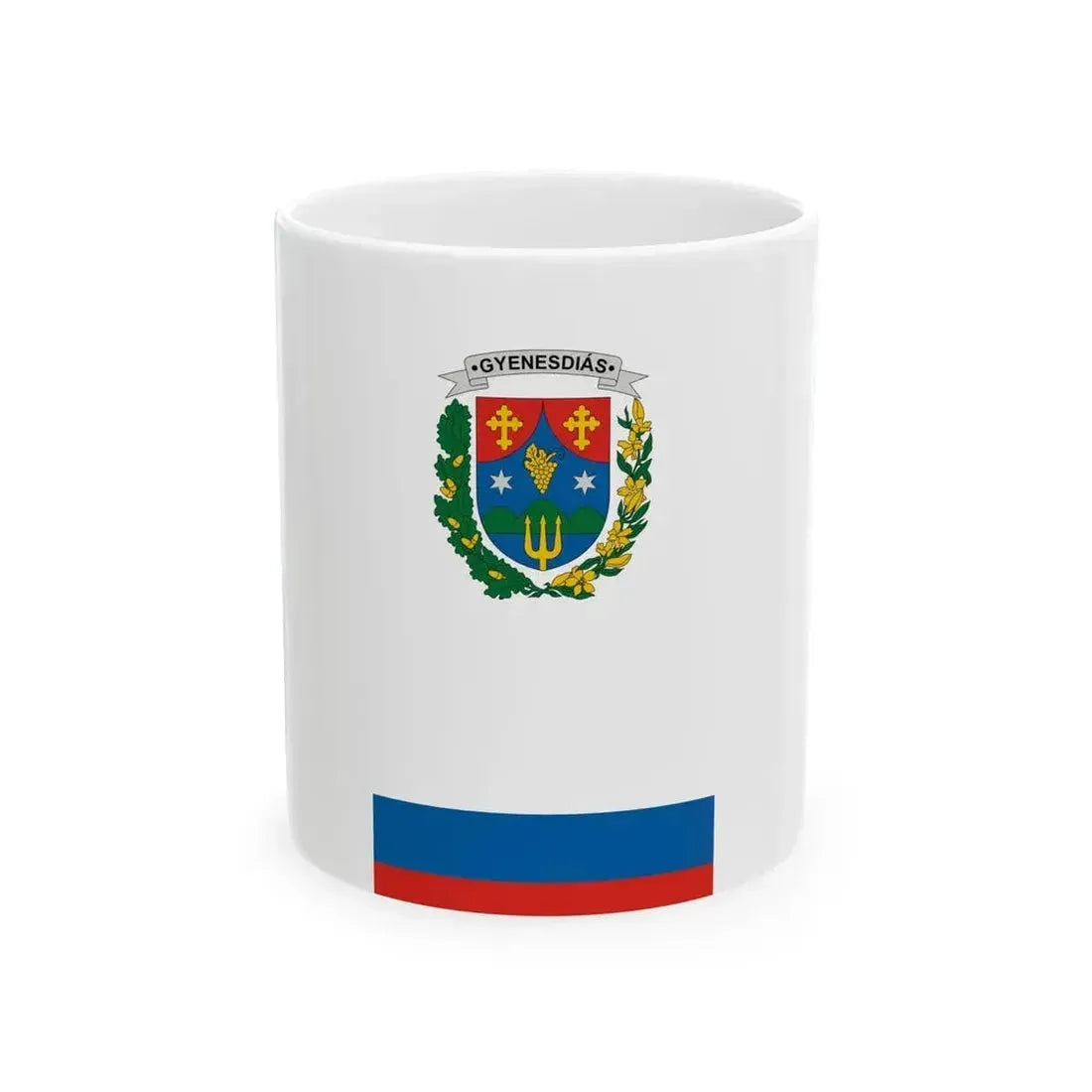 Flag of Gyenesdias vertical (Hungary) White Coffee Mug 11oz - Go Mug Yourself