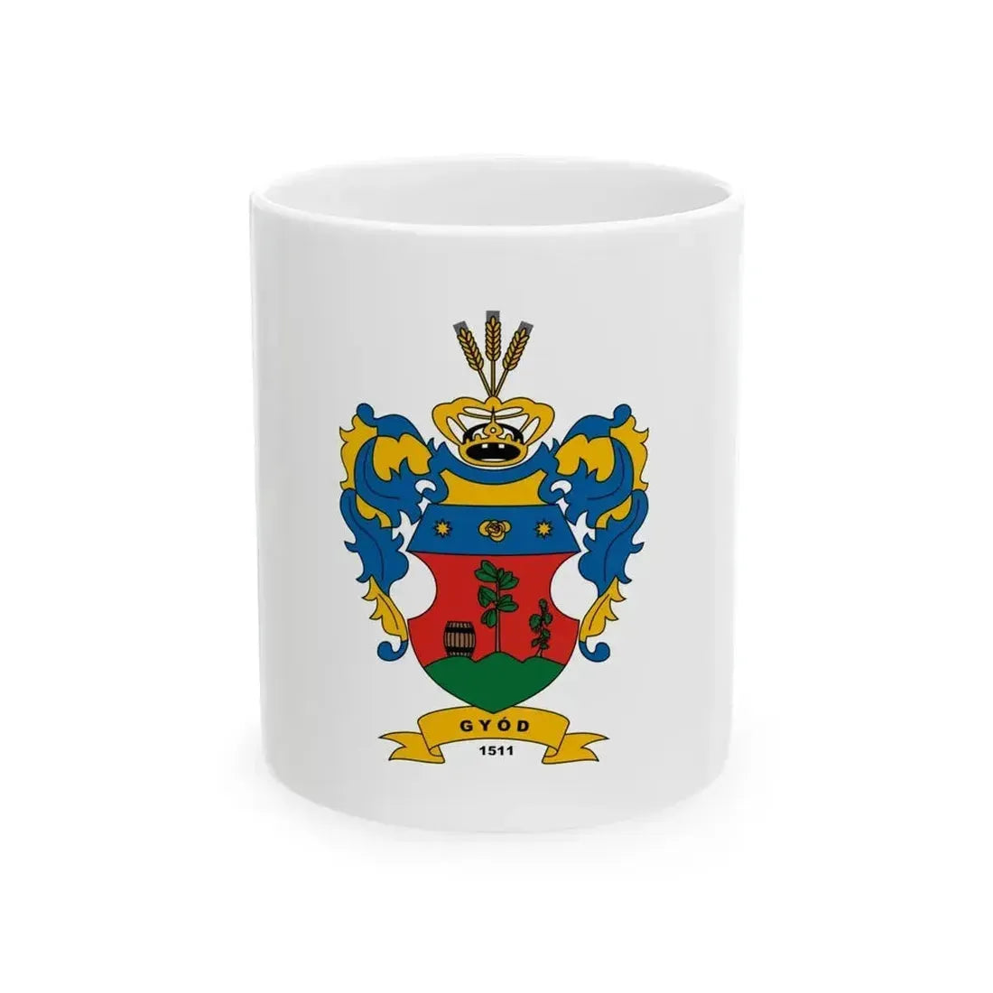 Flag of Gyod (Hungary) White Coffee Mug 11oz - Go Mug Yourself