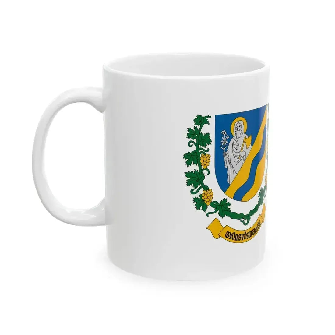 Flag of Gyongyosmellek (Hungary) White Coffee Mug - Go Mug Yourself